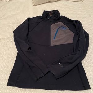 North Face tka 100 mens 1/4 Zip Pullover Jacket Blue Sz S
